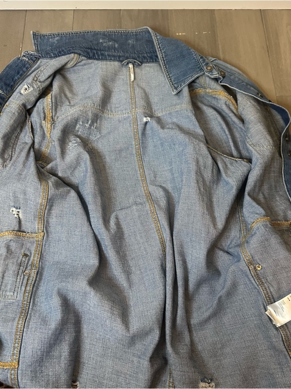 Free People Moonchild Denim Shirt Jacket
Color Indigo Blue Size Medium - Picture 6 of 16
